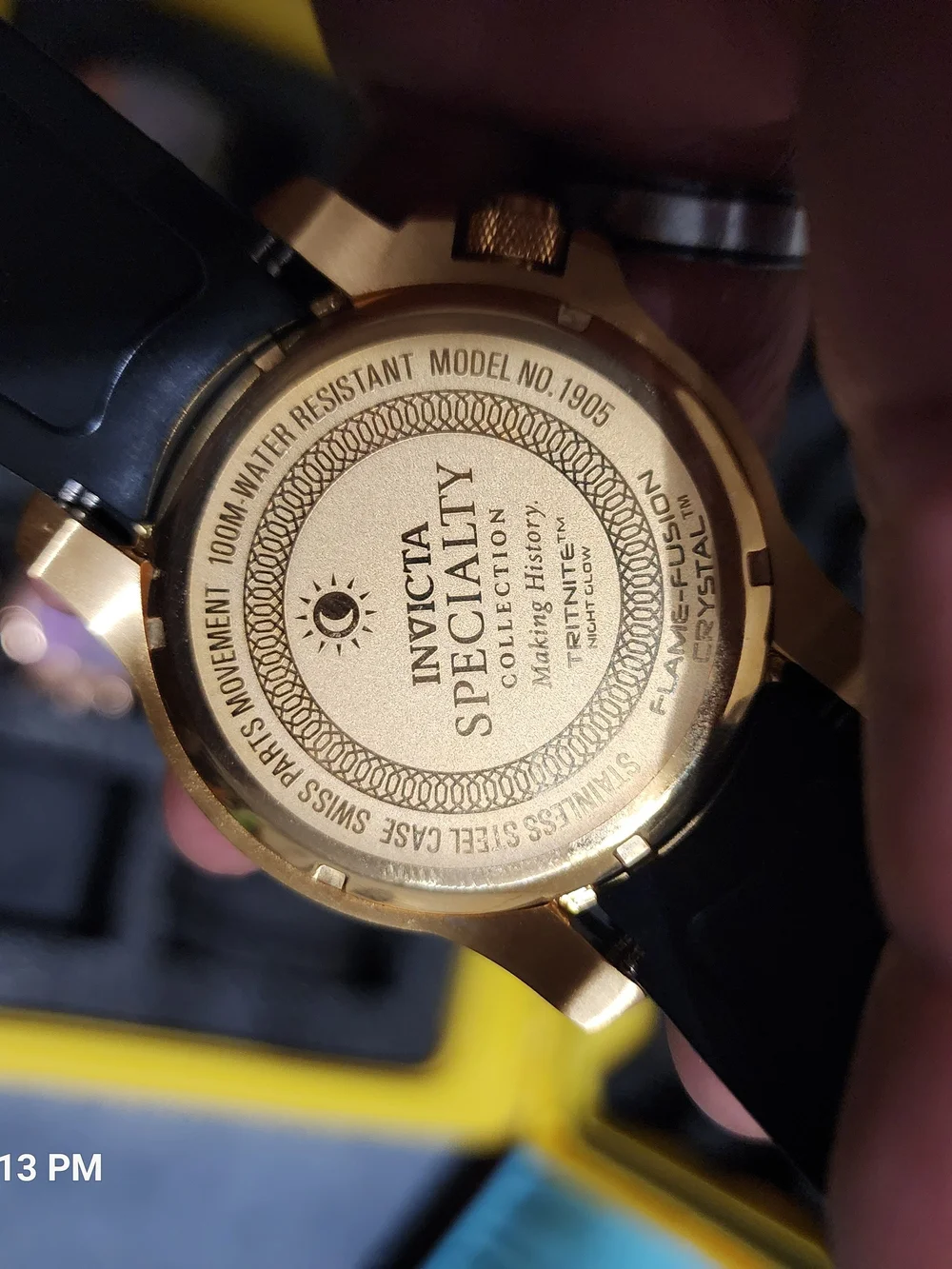 Invicta Gold-Tone Men's Sport Watch with Black Dial